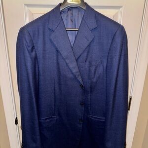 Perfect for Summer - Immaculate E.Zegna Blue check sports coat Size 48L US